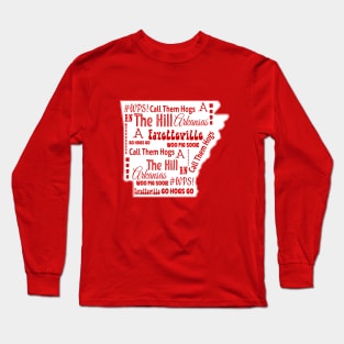 Arkansas Map for Arkansas Fans Long Sleeve T-Shirt